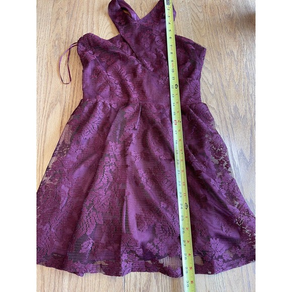 Penelope Tree Dress Burgundy New NWT Lace Sleeveless Girls 12 - Picture 6 of 6